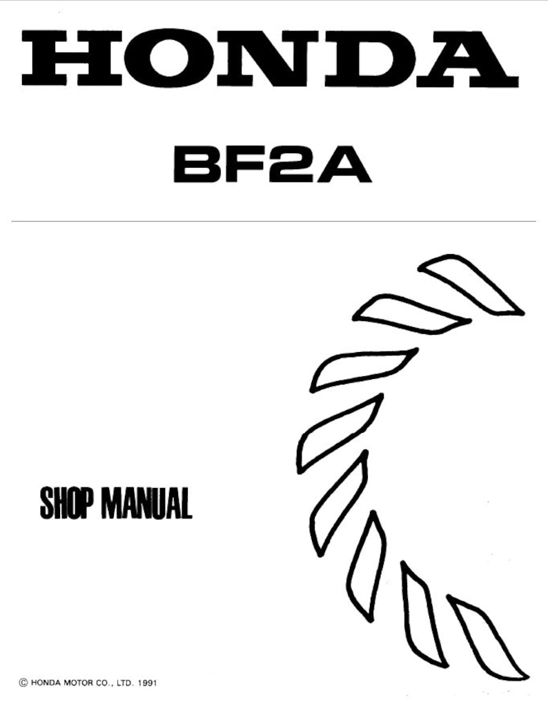 Honda BF2A Service Manual service manual preview page 7