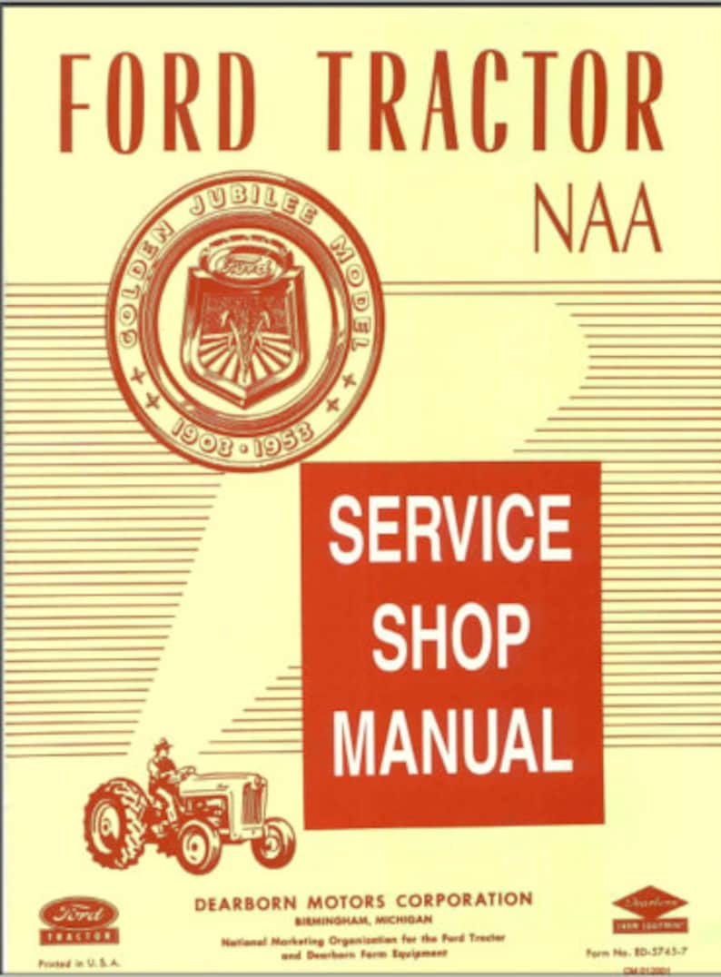 Ford NAA 600 800 2000 4000 Tractor Service Manual service manual preview page 2
