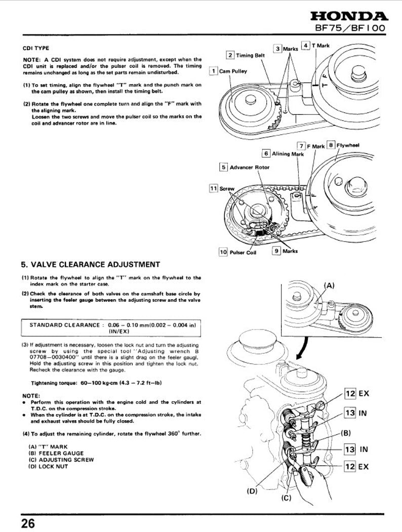 Honda BF8A Service Manual service manual preview page 4