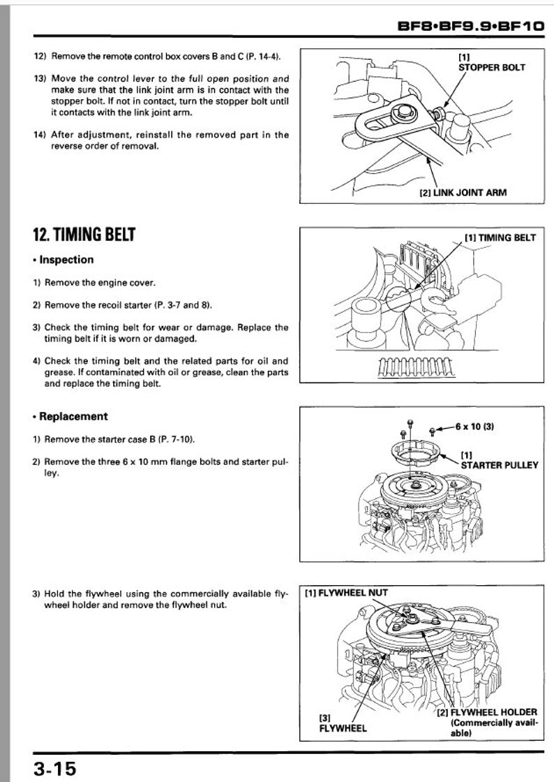 Honda BF8D BF9.9D BF10D Service Manual service manual preview page 3