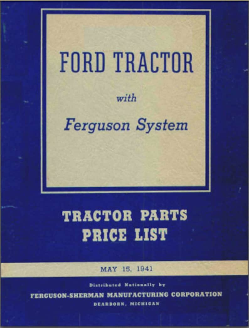 Ford NAA 600 800 2000 4000 Tractor Service Manual service manual preview page 7