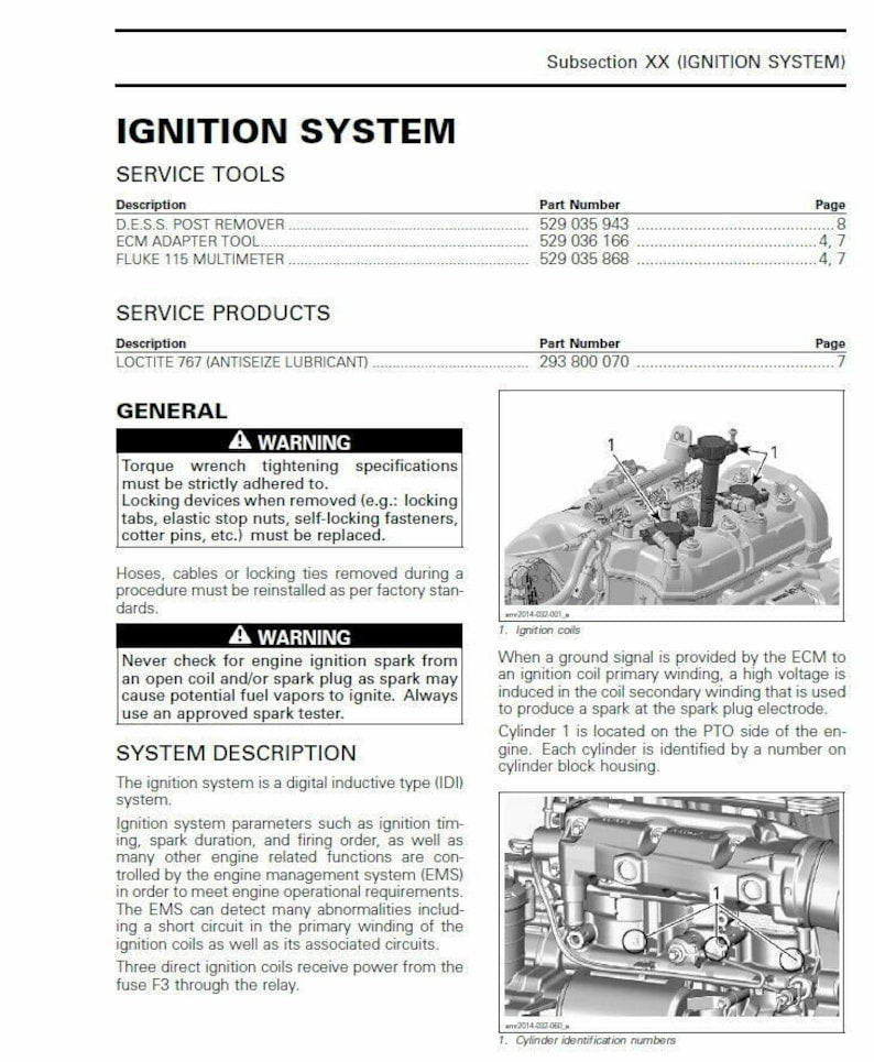 Seadoo Spark Service Manual service manual preview page 6