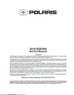 Polaris RZR 900 EPS S XC Service Manual service manual preview page 2