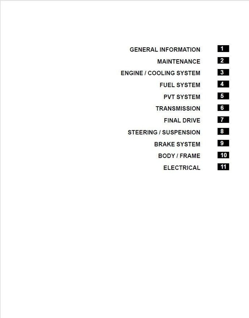 Polaris RZR 900 EPS S XC Service Manual service manual preview page 3