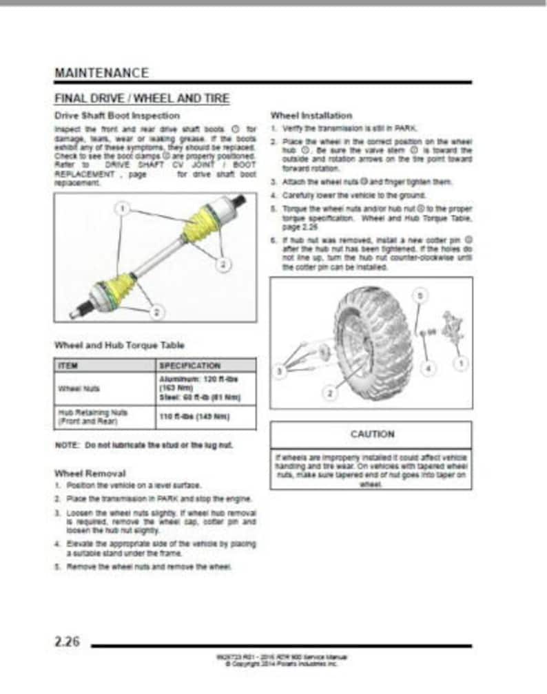Polaris RZR 900 EPS S XC Service Manual service manual preview page 4
