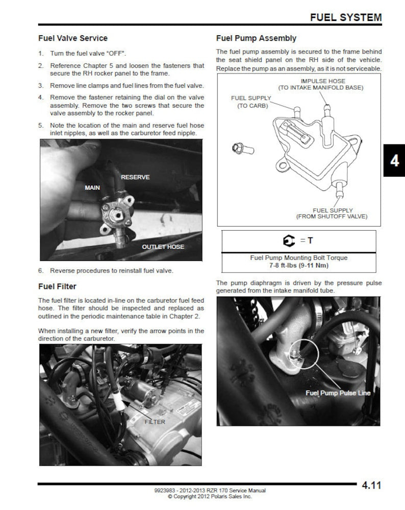 Polaris RZR 170 Service Manual service manual preview page 5