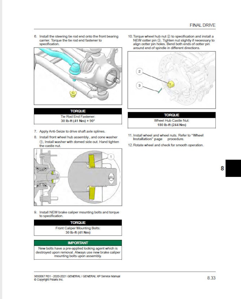Polaris Ranger XP 1000 Service Manual service manual preview page 3