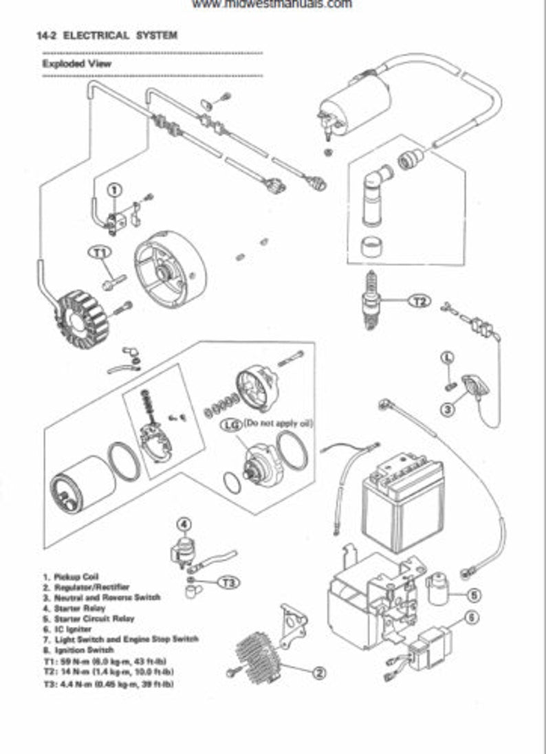 Kawasaki Bayou KLF300 Service Manual service manual preview page 7