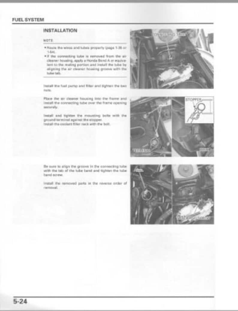 Honda Shadow VT1100 Service Manual service manual preview page 5