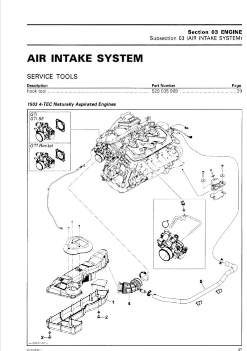 Seadoo GTI GTX RXP Service Manual service manual preview page 4