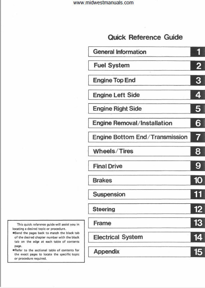 Kawasaki Bayou KLF300 Service Manual service manual preview page 2