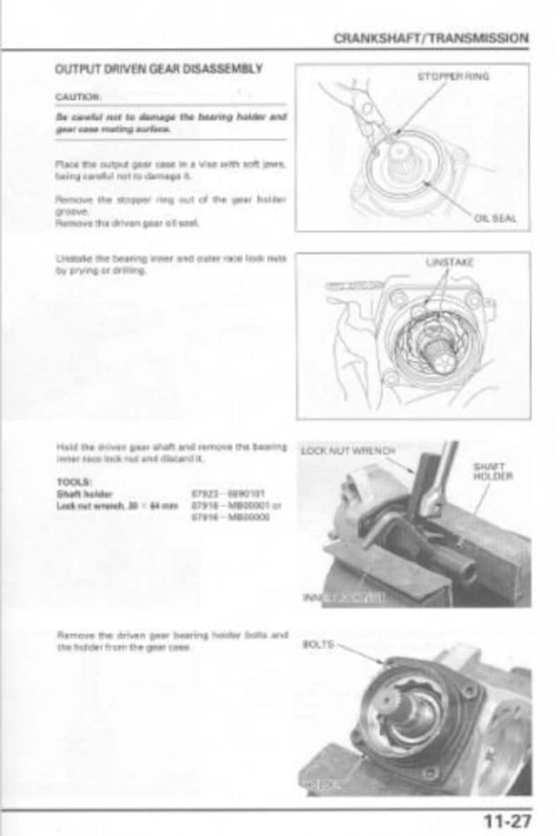 Honda Shadow VT1100 Service Manual service manual preview page 8