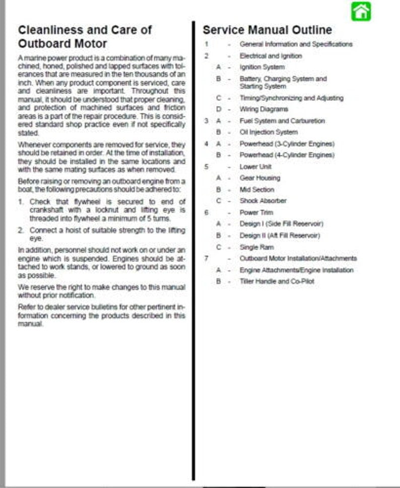 Mercury 70 75 80 90 100 115 Outboard Service Manual service manual preview page 3
