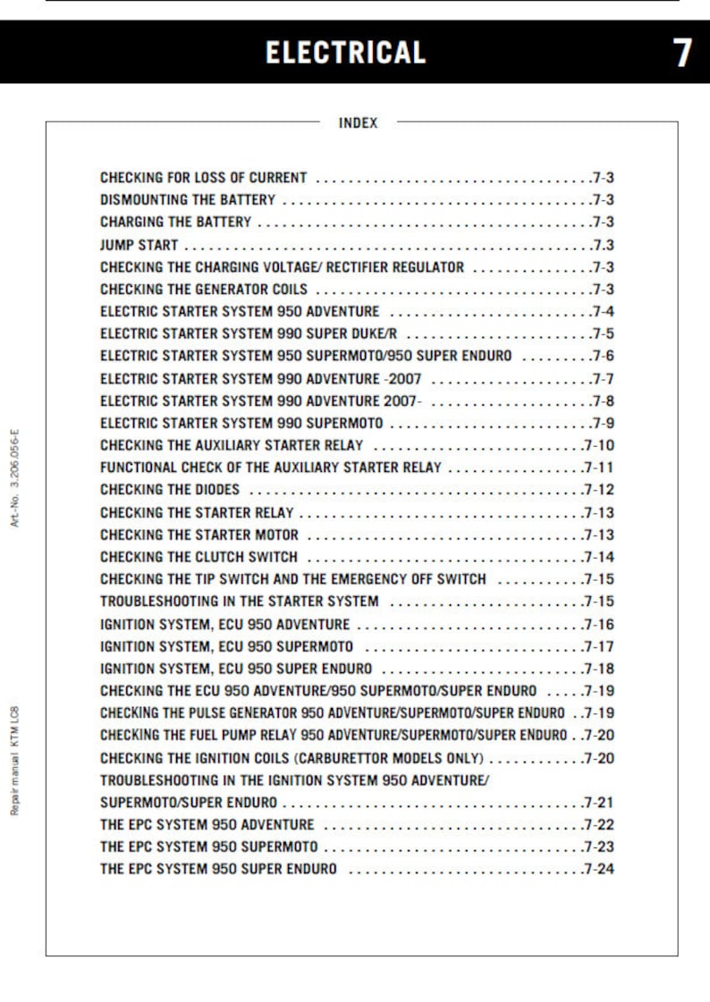 KTM 950 990 LC8 Engine Service Manual service manual preview page 4