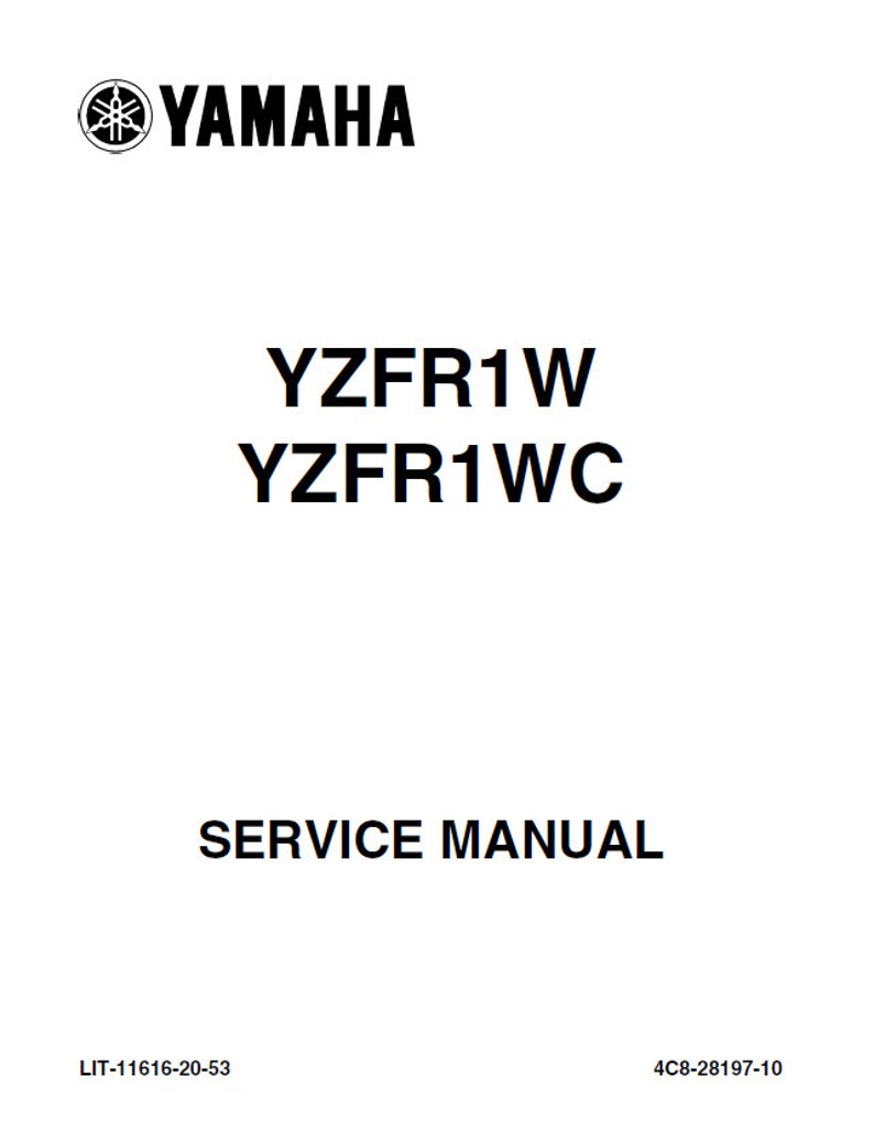 Yamaha YZF-R1 Service Manual service manual preview page 2