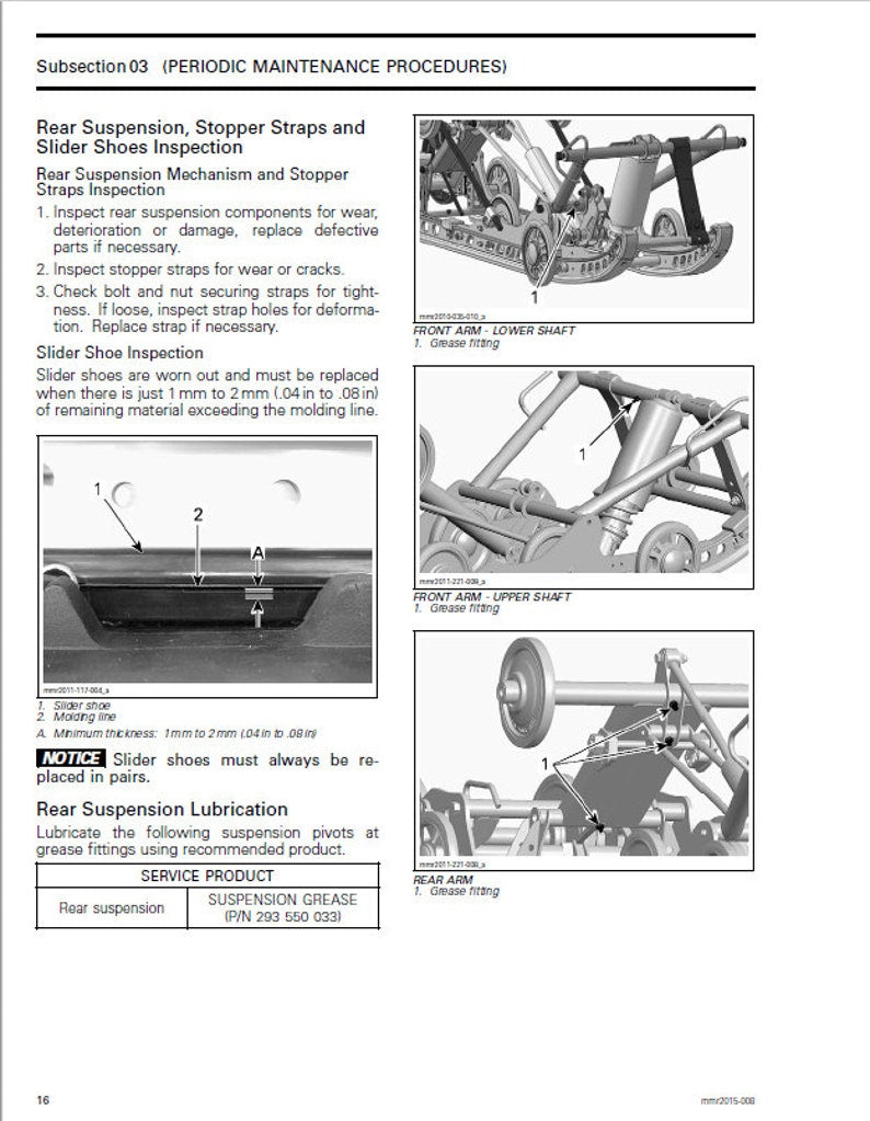 2017-2019 Skidoo MXZ Renegade Summit 1200 Service Manual service manual preview page 3