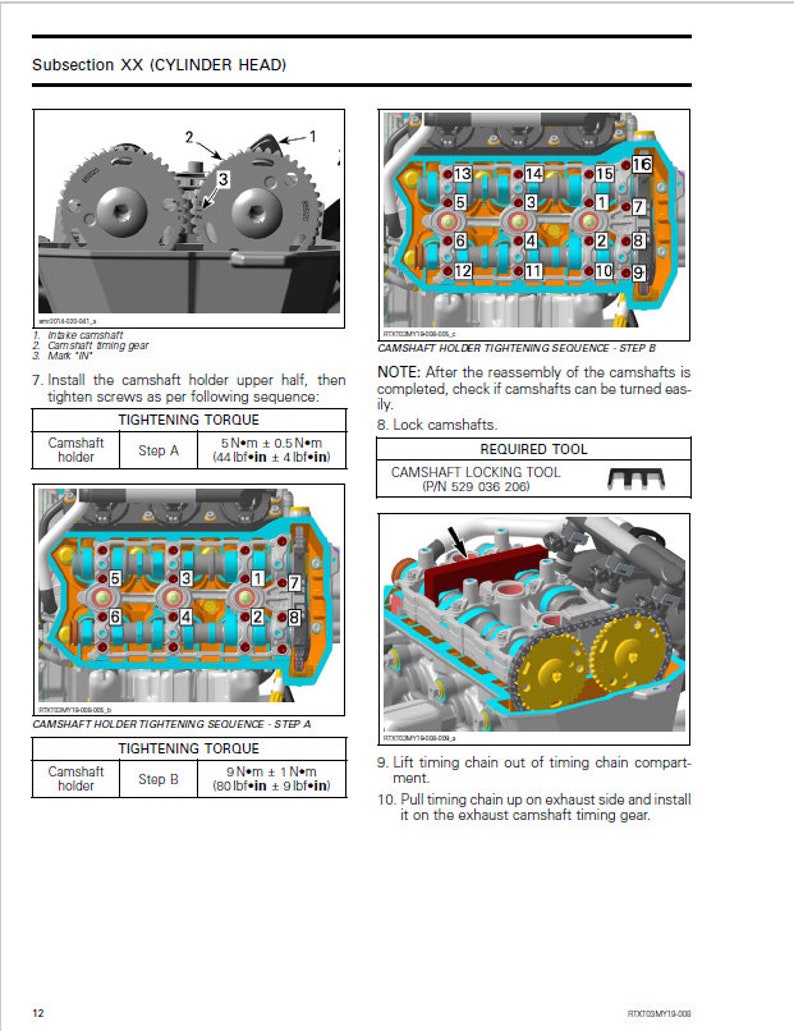 2017-2019 Skidoo MXZ Renegade Summit 1200 Service Manual service manual preview page 6