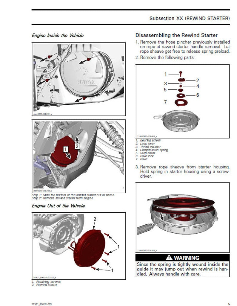 2013-2016 Skidoo REV 600 800 Service Manual service manual preview page 5