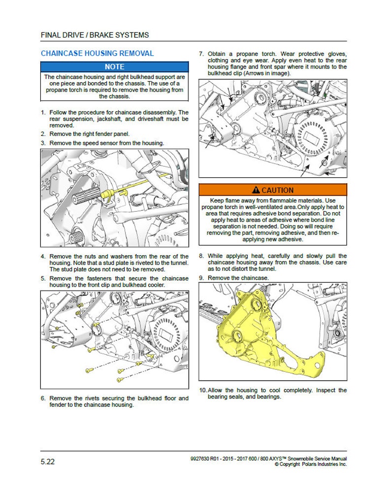 2015-2017 Polaris Rush Switchback XCR RMK 600 800 Service Manual service manual preview page 8