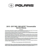 Polaris AXYS 600 800 Service Manual service manual preview page 2