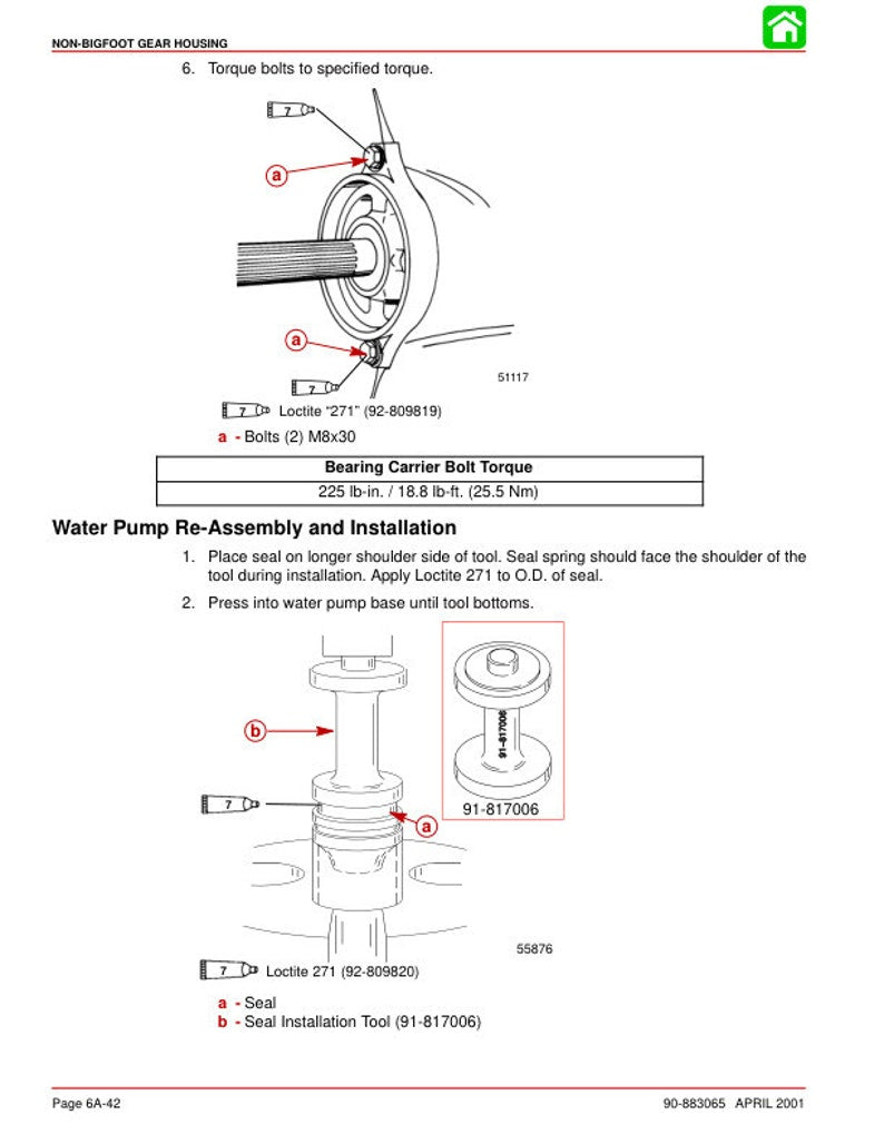 Mercury Mariner 40 45 50 Outboard Service Manual service manual preview page 7