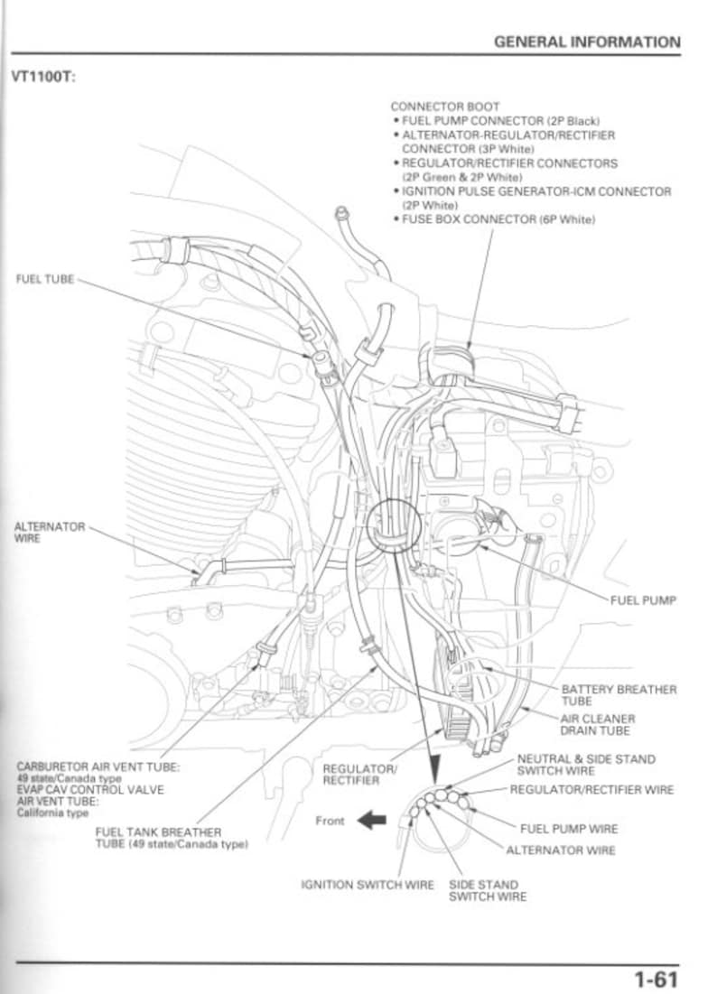Honda Shadow VT1100 Service Manual service manual preview page 10