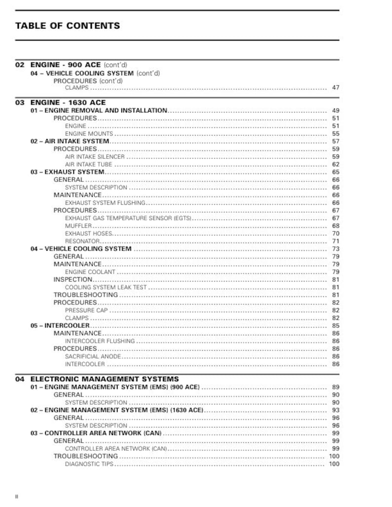 Seadoo GTI GTR Service Manual service manual preview page 4