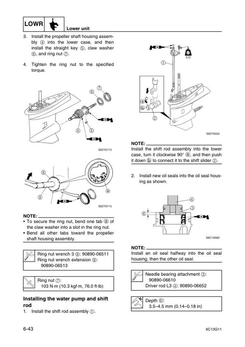 Yamaha F50F FT50G F60C FT60D Outboard Service Repair Manual service manual preview page 9