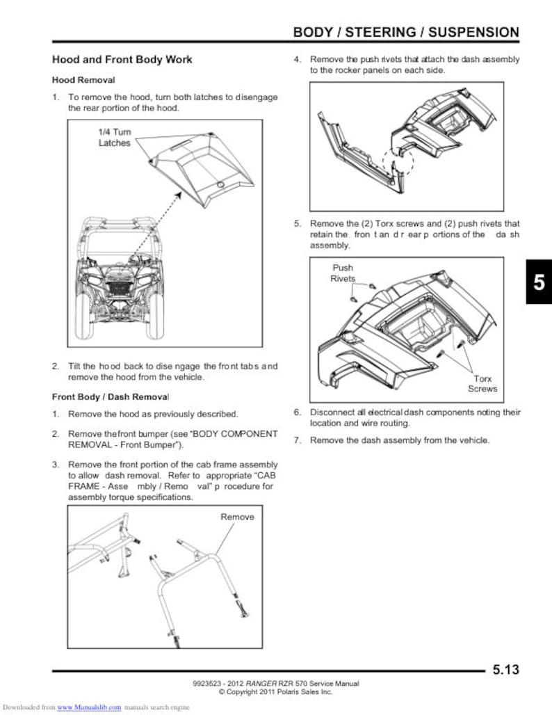 Polaris RZR 170 Service Manual service manual preview page 7