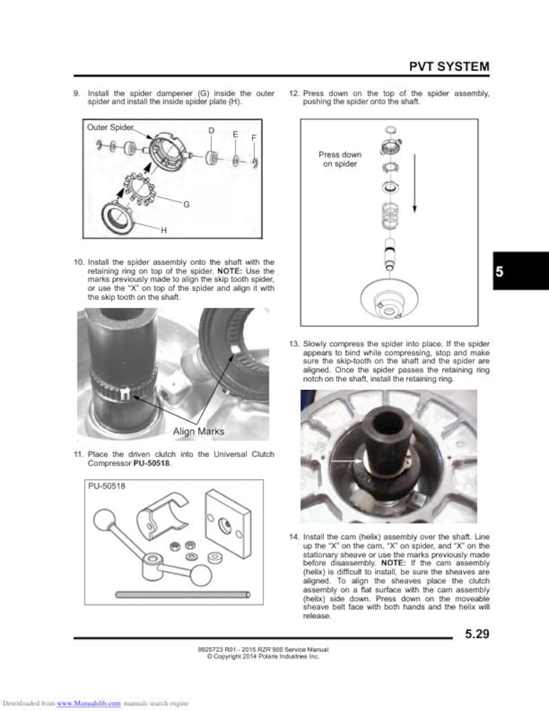 Polaris RZR 900 EPS S XC Service Manual service manual preview page 10