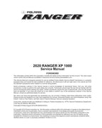 Polaris Ranger XP 1000 Service Manual service manual preview page 2