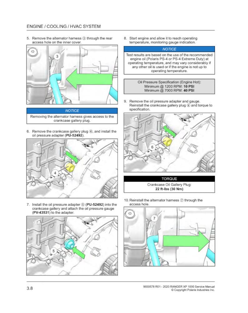 Polaris Ranger XP 1000 Service Manual service manual preview page 8