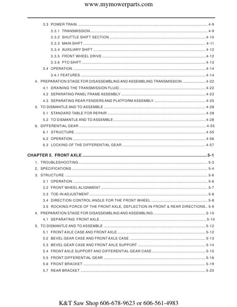 Cub Cadet 8454 Tractor Service Manual service manual preview page 4