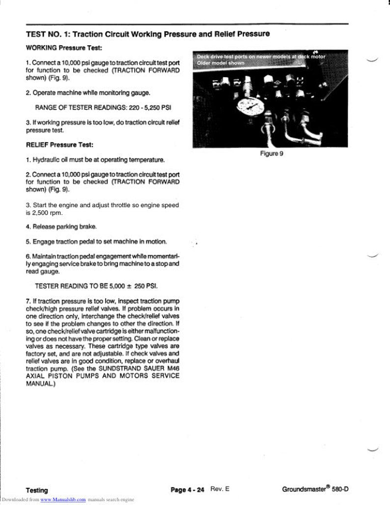 Toro Groundsmaster 580 D Mower Service Manual service manual preview page 7