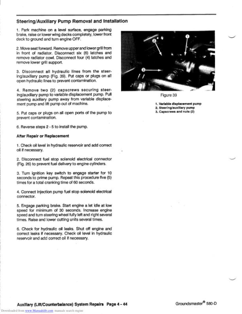 Toro Groundsmaster 580 D Mower Service Manual service manual preview page 10