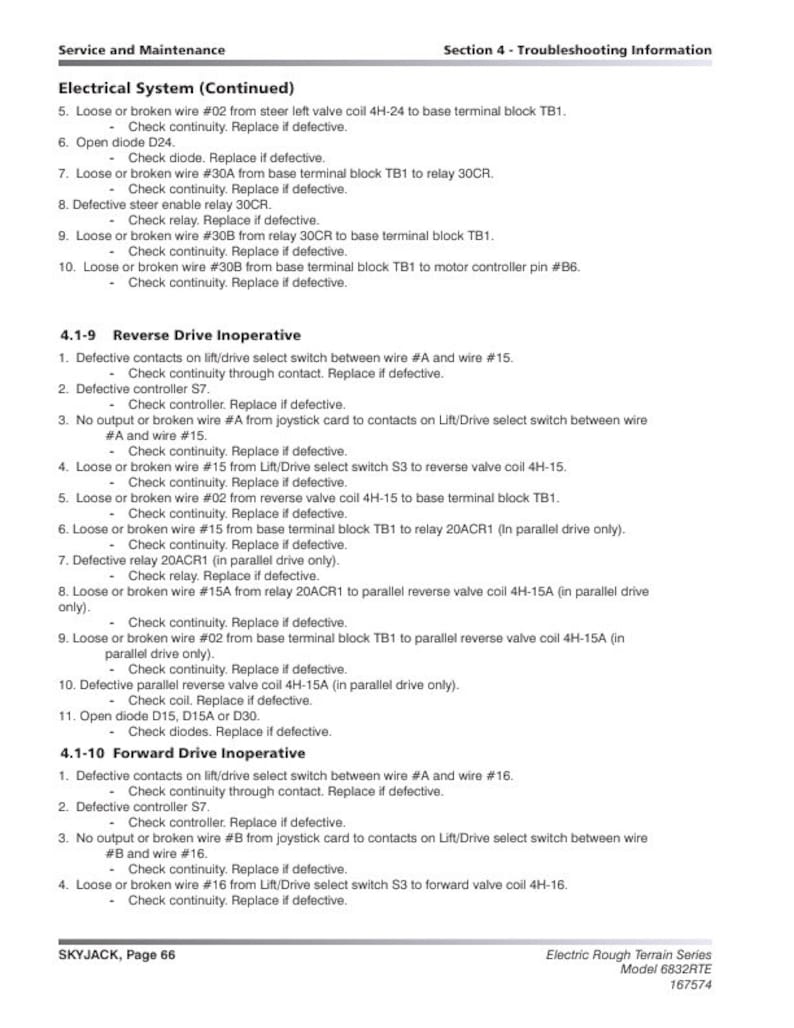 Skyjack 6826 6832 Rough Terrain Scissor Lift Service Manual service manual preview page 7