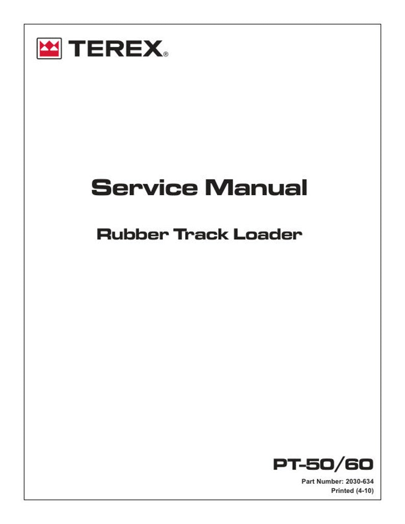 Terex PT 50 60 Rubber Track Loader Service Manual service manual preview page 2