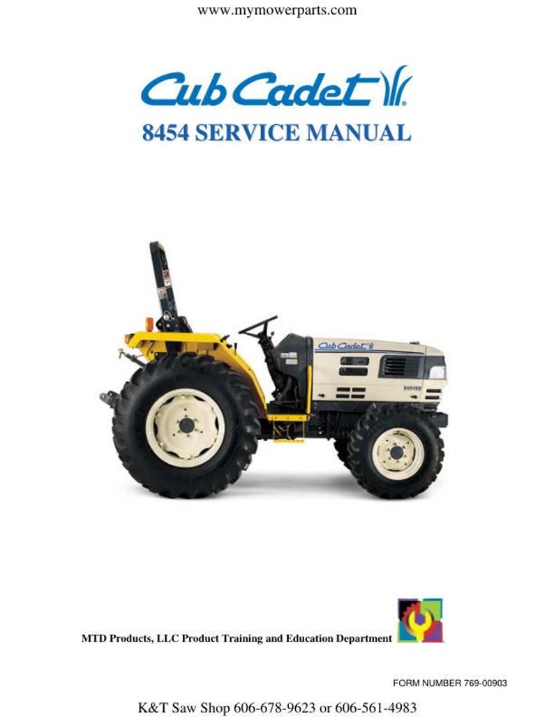 Cub Cadet 8454 Tractor Service Manual service manual preview page 2