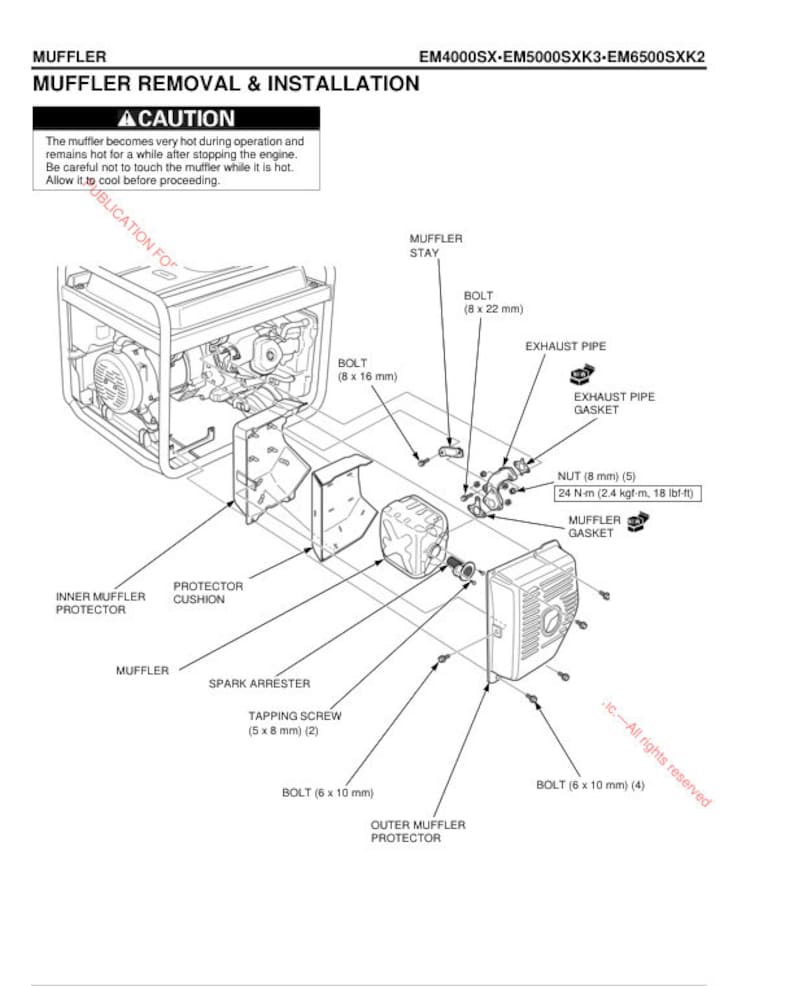 Honda EM4000 EM5000 EM6500 Service Manual service manual preview page 4