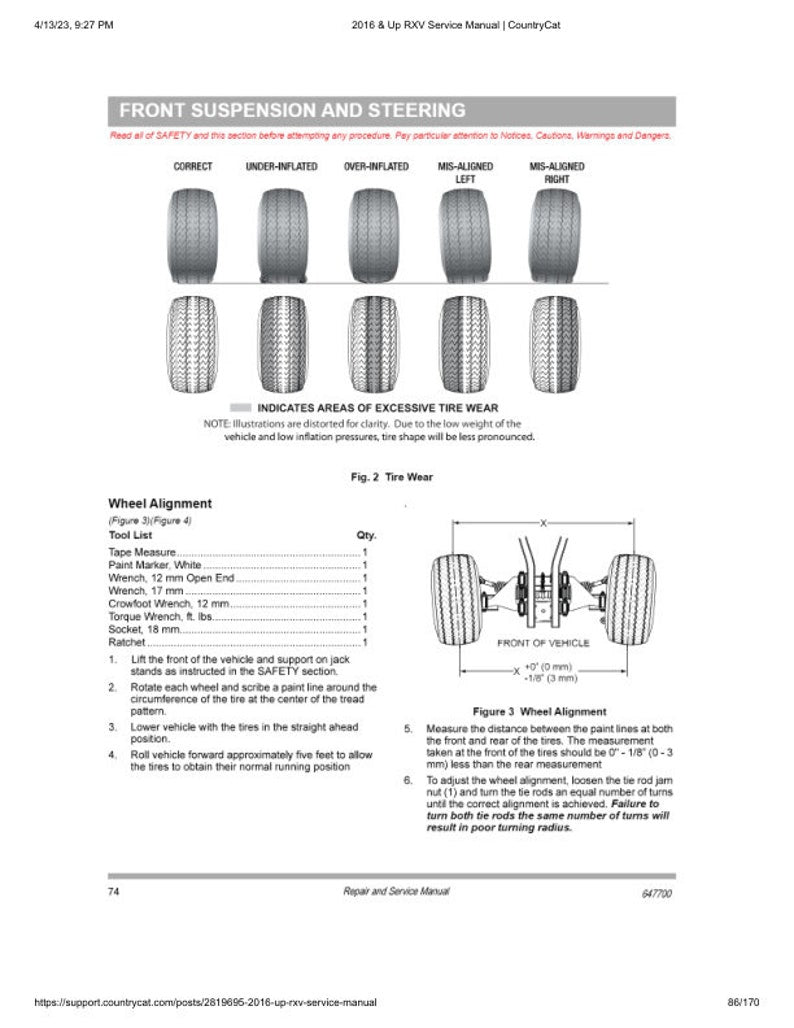 EZGO RXV Electric Service Manual service manual preview page 6