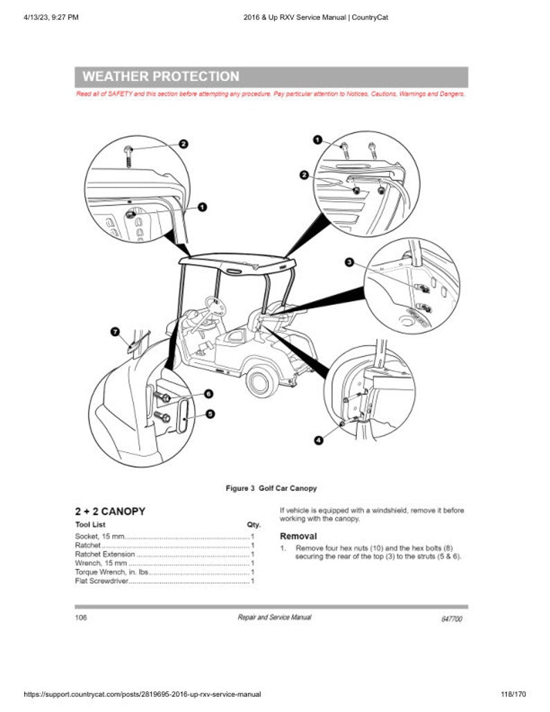 EZGO RXV Electric Service Manual service manual preview page 4