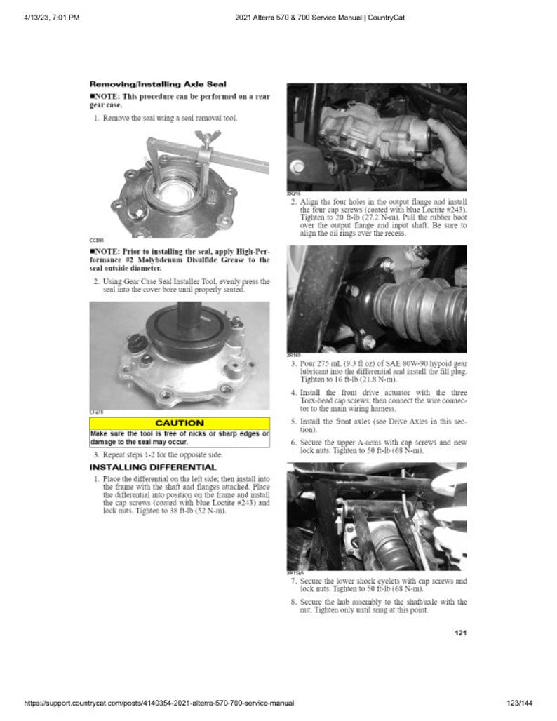2021-2025 Arctic Cat Alterra 570 700 Service Manual service manual preview page 8