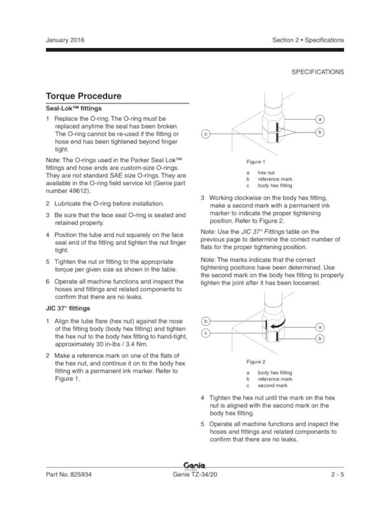 Genie TZ 34 20 Boom Lift Service Manual service manual preview page 3