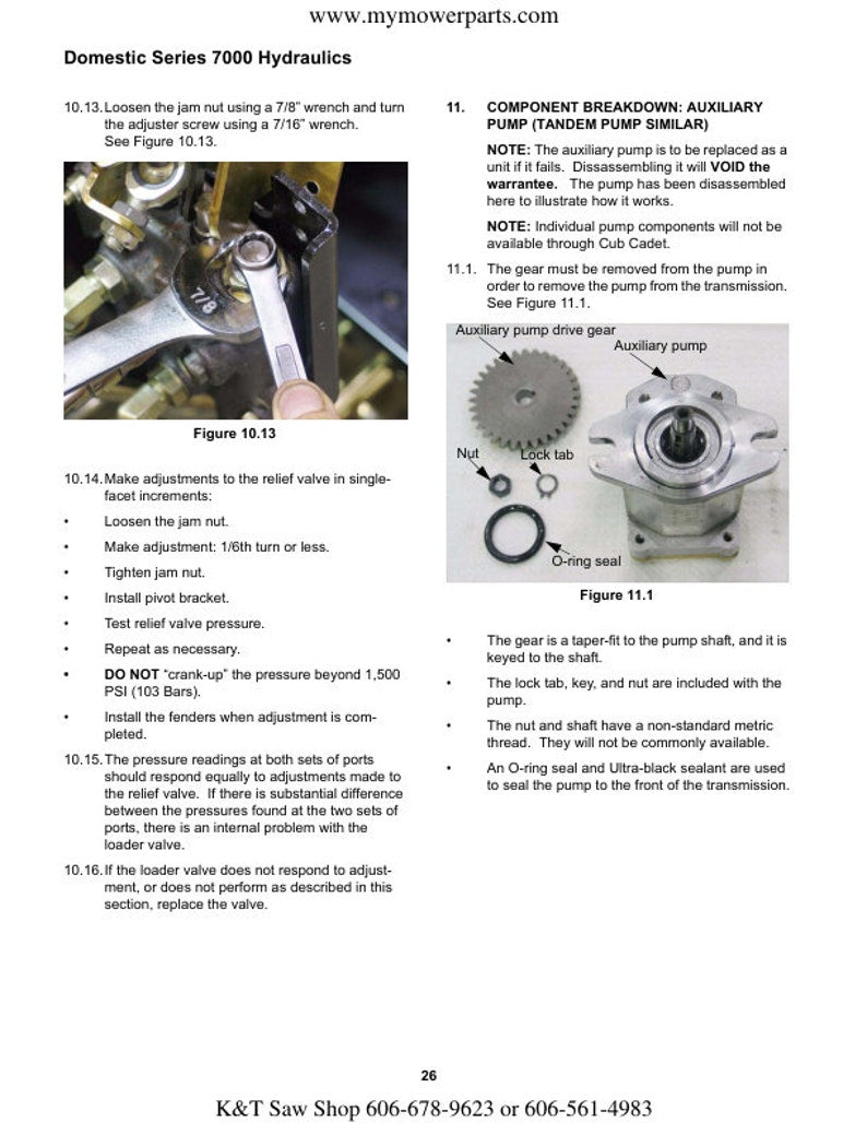 Cub Cadet Domestic 7000 Tractor Service Manual service manual preview page 10