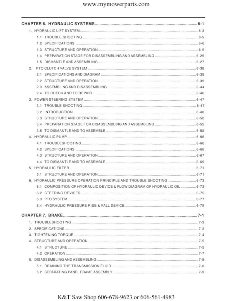 Cub Cadet 8454 Tractor Service Manual service manual preview page 6