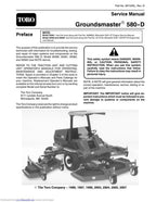 Toro Groundsmaster 580 D Mower Service Manual service manual preview page 2