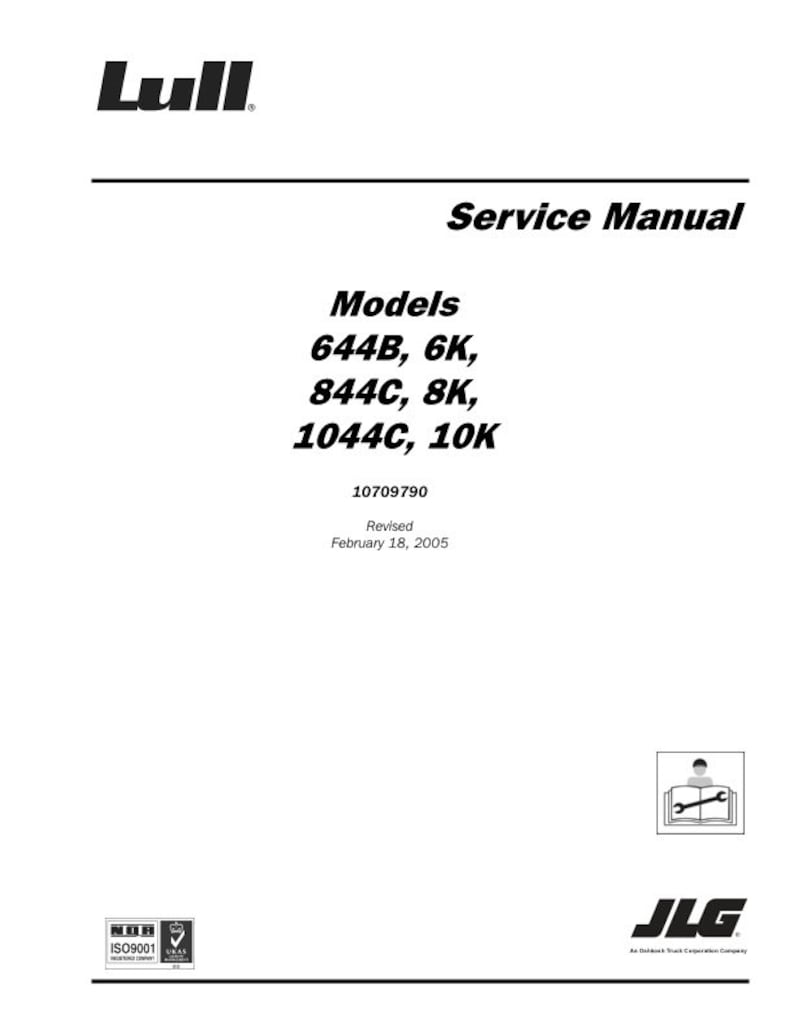 JLG Lull 644B 844C 1044C Telehandler Service Manual service manual preview page 2