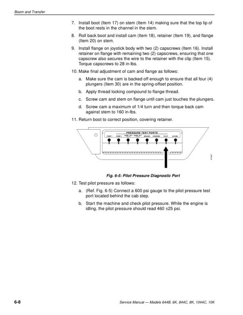 JLG Lull 644B 844C 1044C Telehandler Service Manual service manual preview page 10
