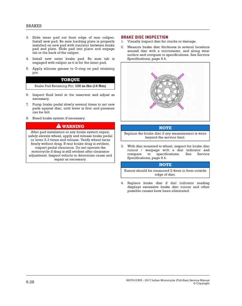 Indian Chief Roadmaster Springfield Service Manual service manual preview page 8