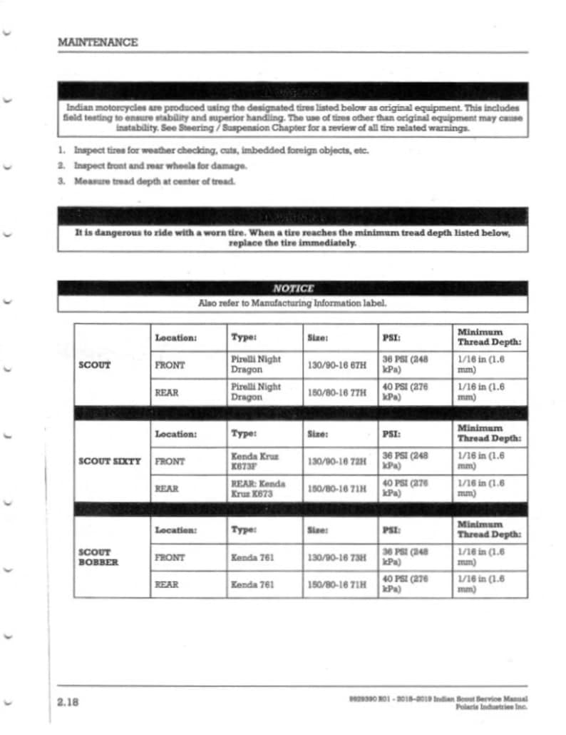 Indian Scout / Sixty / Bobber Service Manual service manual preview page 4